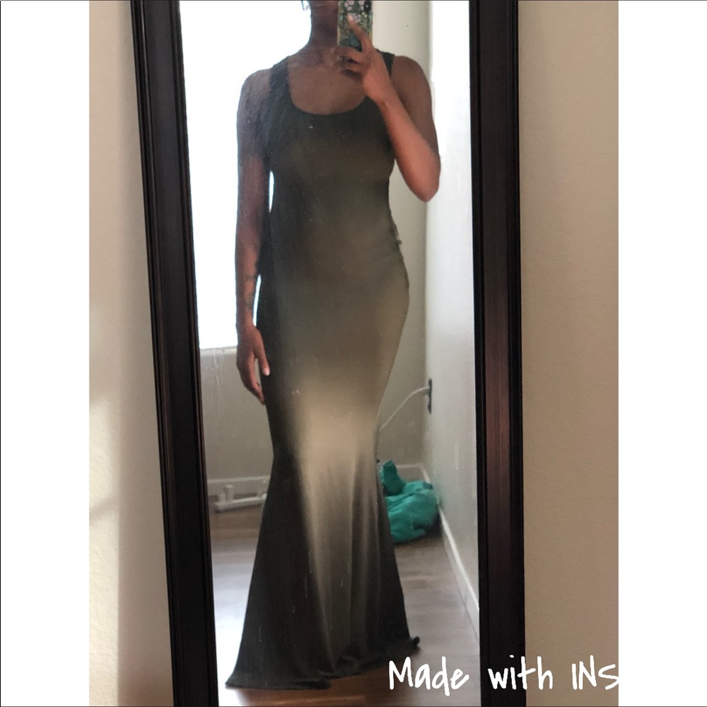 💚Green maxi dress